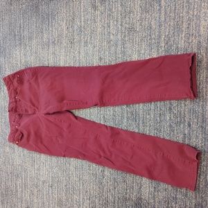 Rust color straight leg jeans